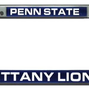 Penn State Nittany Lions Laser Cut Chrome License Plate Frame – Special Order