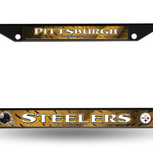 Pittsburgh Steelers License Plate Frame Chrome Black New