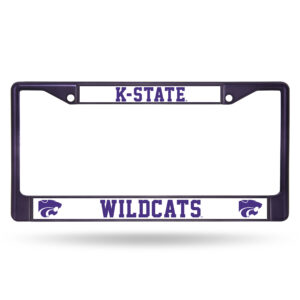 Kansas State Wildcats License Plate Frame Metal Purple – Special Order