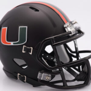 Miami Hurricanes Helmet Riddell Replica Mini Speed Style Miami Nights Design