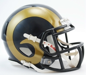 Los Angeles Rams Helmet Riddell Replica Mini Speed Style 2000-2016 T/B
