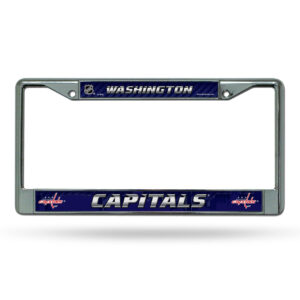 Washington Capitals License Plate Frame Chrome Printed Insert