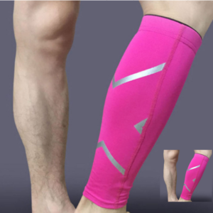 Color: Rose red, Size: M-2pc, Quantity:  – Basketball Football Compression Leg Sleeve Calf Support High Elastic Running Legs Warmers Shin Guard Cycling Leg Warmers