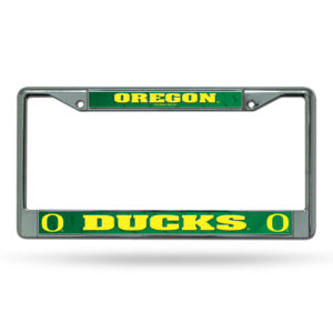 Oregon Ducks License Plate Frame Chrome Printed Insert