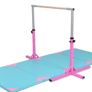 Adjustable Gymnastics Horizontal Bar for Kids – Color: Pink