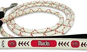 Arizona Diamondbacks Pet Leash Leather Frozen Rope Baseball Size Large