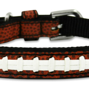 Houston Texans Pet Collar Leather Classic Football Size Toy CO