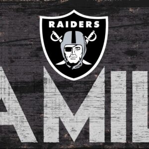 Las Vegas Raiders Sign Wood 12×6 Family Design