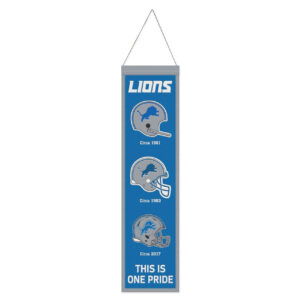 Detroit Lions Banner Wool 8×32 Heritage Evolution Design