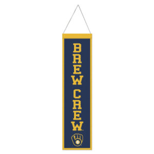 Milwaukee Brewers Banner Wool 8×32 Heritage Slogan Design – Special Order