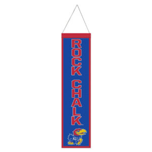Kansas Jayhawks Banner Wool 8×32 Heritage Slogan Design – Special Order